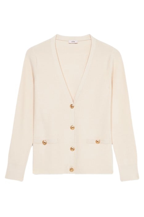 CARDIGAN WITH UNIFORM BUTTON WHITE 3