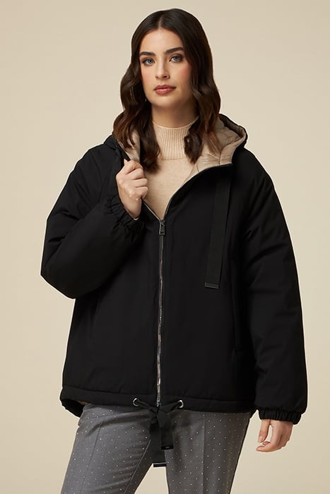 Padded coat with contrasting lining 1