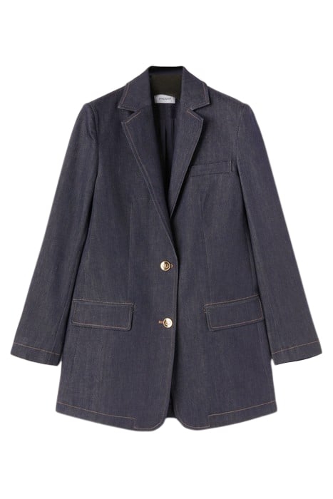 OVERSIZED DENIM BLAZER BLUE 3