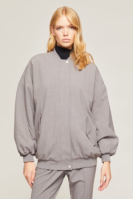 LIGHTWEIGHT PADDED BOMBER JACKET GREY 1