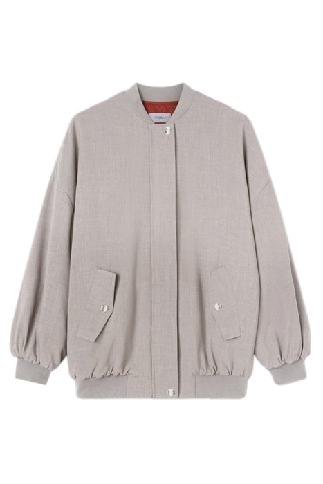 LIGHTWEIGHT PADDED BOMBER JACKET GREY 3