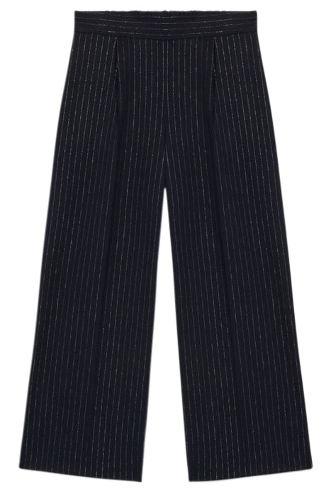 CROPPED PINSTRIPED TROUSERS BLUE 3