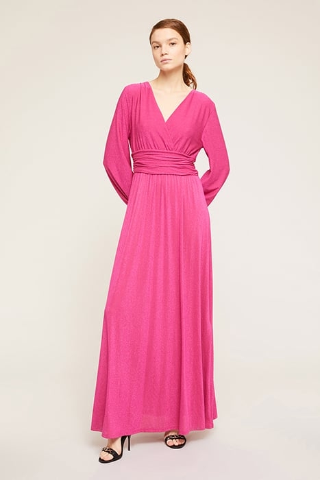 LONG DRAPED DRESS IN LUREX JERSEY 3