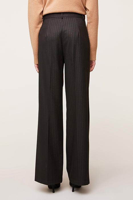 PINSTRIPED LUREX TROUSERS WITH DARTS BLACK 2