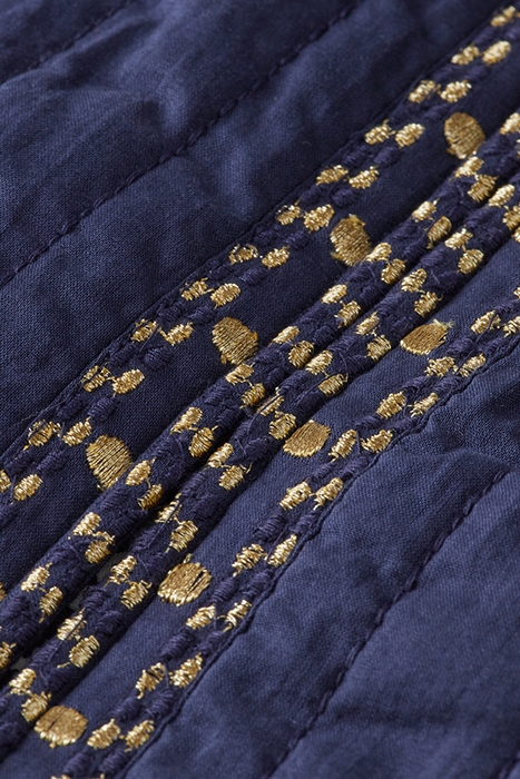 LIGHTLY PADDED EMBROIDERED GILET ANCHOR FLORAL NIGHT 4