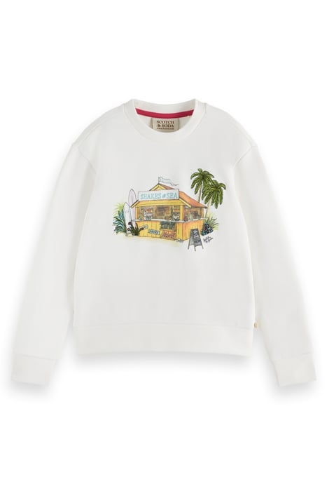 EMBROIDERED AND PRINTED RELAXED-FIT SWEATSHIRT OFF WHITE 1