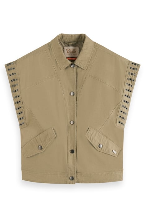 FESTIVAL JACKET WITH EYELETS LIGHT ARMY 4