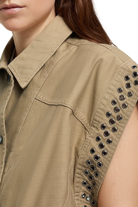 FESTIVAL JACKET WITH EYELETS LIGHT ARMY 7