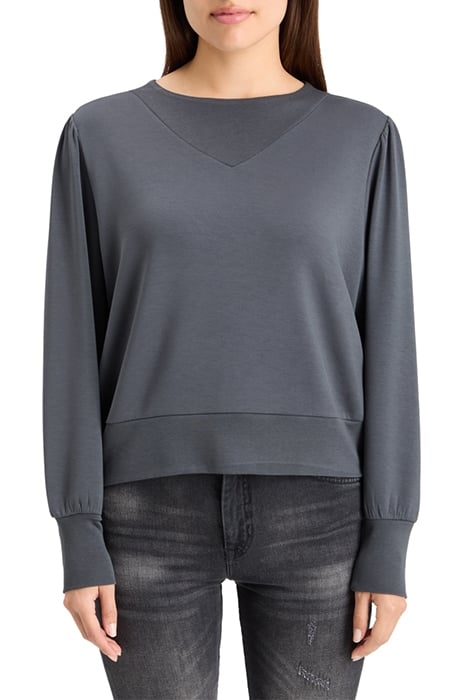 RUCHED YOKE SEAM MODAL SWEATSHIRT ANTRA 1