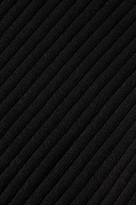 RIB COLLARED KNITTED TEE EVENING BLACK 3