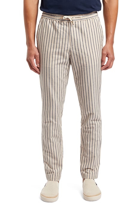 WARREN - STRAIGHT FIT YARN-DYE WHITE NAVY RED STRIPE 1