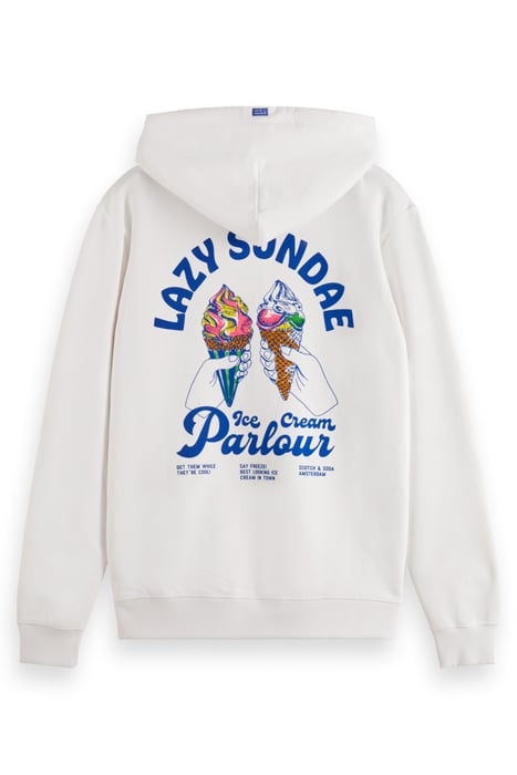 FRONT AND BACK ARTWORK HOODIE WHITE 2