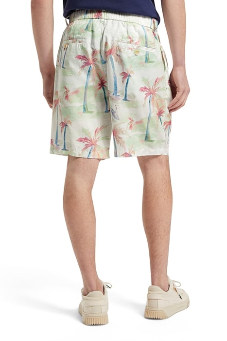 TWILT - PRINTED PLEATED BERMUD PALMTREE HAWAII AOP 2