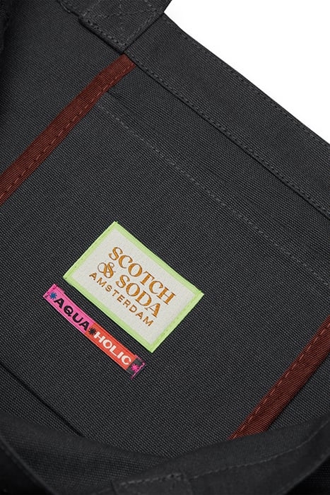 CANVAS TOTE BAG WITH EMBROIDER PALM WAVE BORDER 6