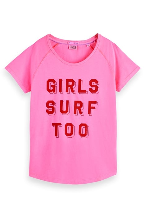 MONOGRAM REGULAR FIT T-SHIRT FLUO PINK 1