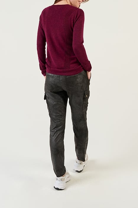 TROUSER WOVEN LONG 24001828 ALMOST BLACK 4