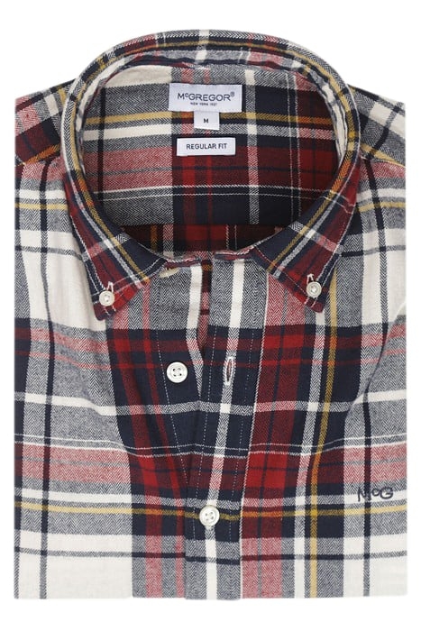 HERRINGBONE Y/D CHECK SHIRT OFF WHITE 3