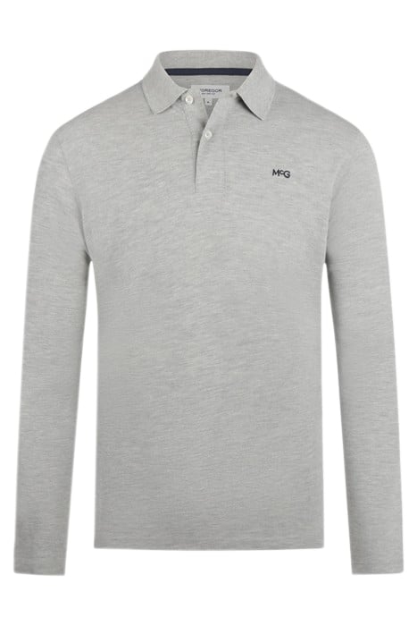 LONG SLEEVE POLO MEDIUM GREY MELANGE 1