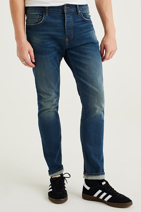 5-POCKET MID WAIST DARK BLUE 1