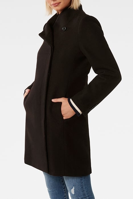 DEBBIE FUNNEL COLLAR COAT BLACK 1