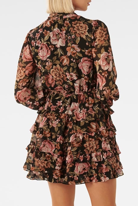 LOWRIE RUFFLE MINI DRESS PRINT OPTION 1 2