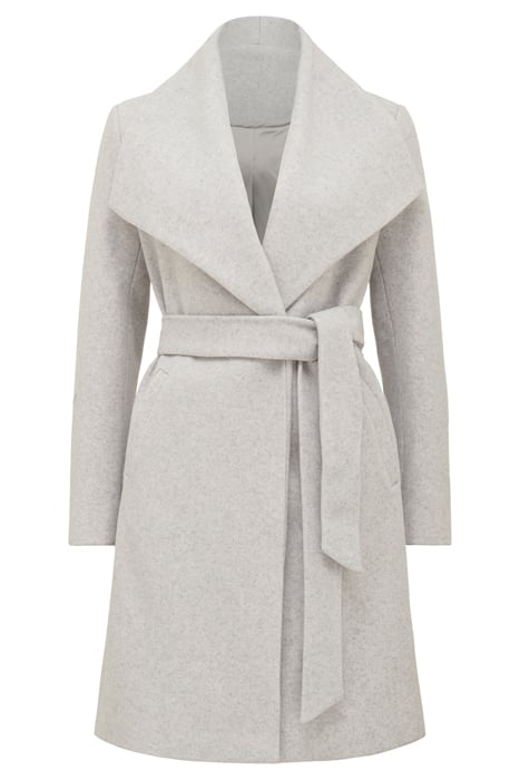 ANNIKA SHAWL COLLAR WRAP COAT LIGHT GREY MARLE 4