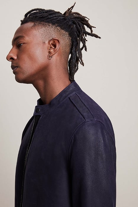 SHEEP SKIN ZIPPER CLOSURE JACKET ANTIQUE PURPLE 2