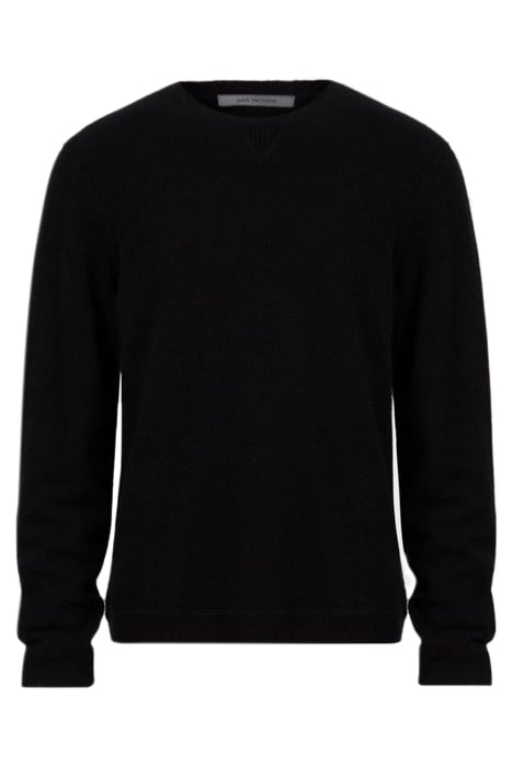 REGULAR FIT LS BOILED CASHMERE CREW WITH BLACK 1