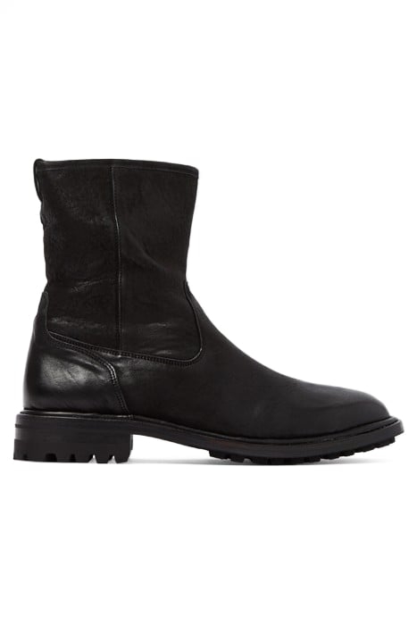 ESSEX SHEARLING ZIP BOOT MINERAL BLK 1