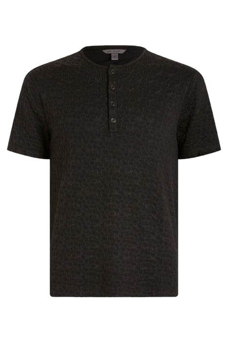 STANTON REGULAR FIT SS HENLEY WITH TEXTU BLACK 1