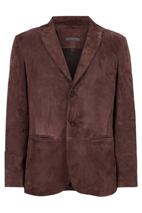 CUT AWAY JACKET WITH PEAK LAPEL PLUM WOOD 1