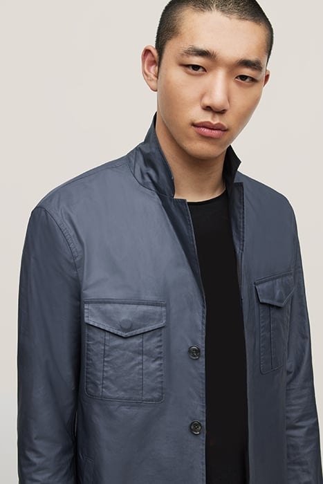 SLIM FIT CONCEALED PLACKET JACKET WITH P NIGHT SKY 2