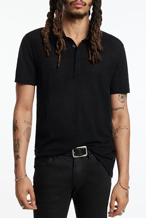 IRWIN REGULAR FIT SS POLO WITH TEXTURE BLACK 1