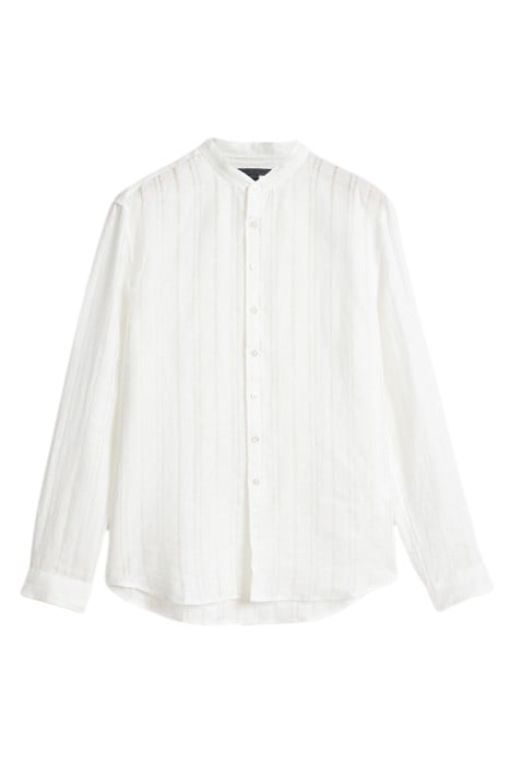 CLASSIC FIT SHIRT WITH STICHED BAND COLL WHITE 2