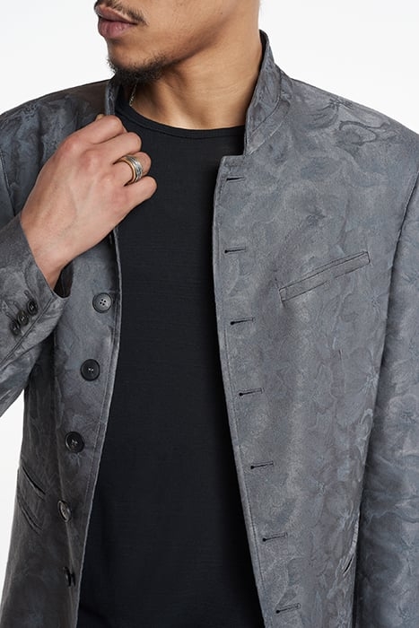 SLIM FIT MULTI BTN CLOSURE JACKET WITH S IRON GREY 3