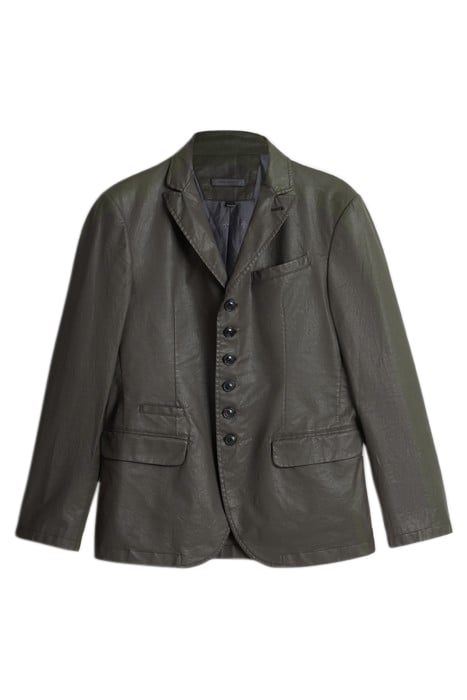 SLIM FIT MULTI PEAK LAPEL JKT WITH WELT DEEP OLIVE 2