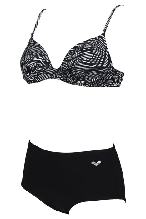 W CLARA TWO PIECES C-CUP BLACK MULTI-BLACK 3