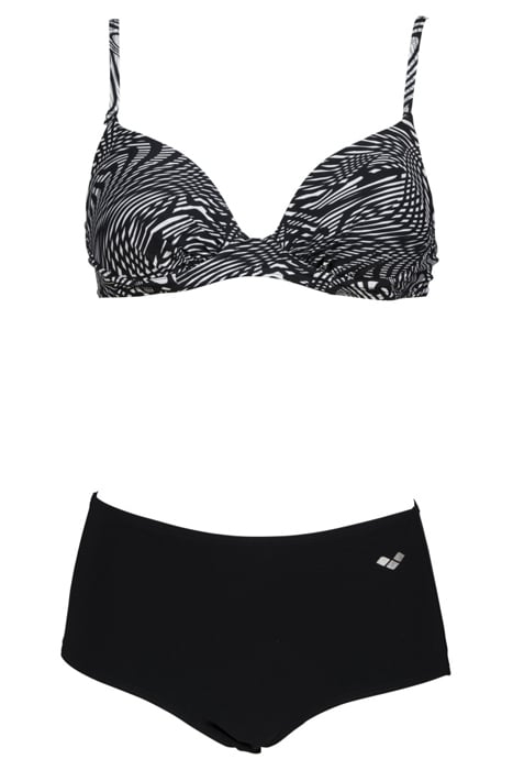 W CLARA TWO PIECES C-CUP BLACK MULTI-BLACK 1