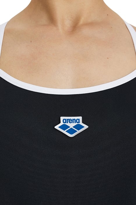 WOMEN'S ARENA ICONS SUPER FLY BACK SOLID BLACK-WHITE 8