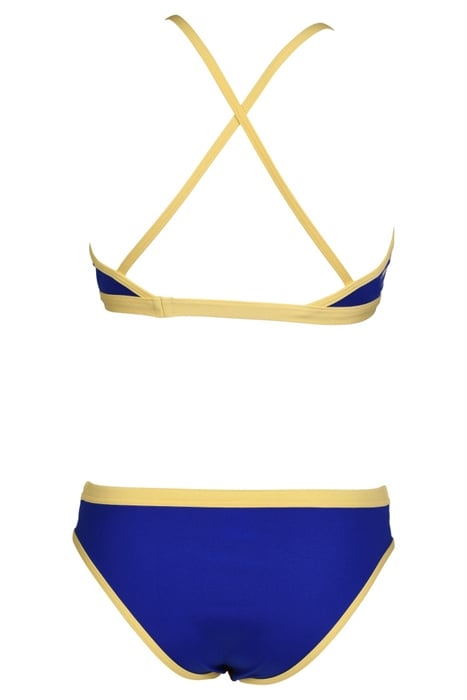 WOMEN'S ARENA ICONS BIKINI CROSS BACK SO BURGUNDY-NEON BLUE- 5