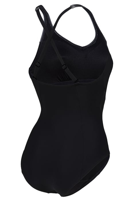 W ISABEL LIGHT CROSS BACK ONE PIECE R BLACK-WHITE 4