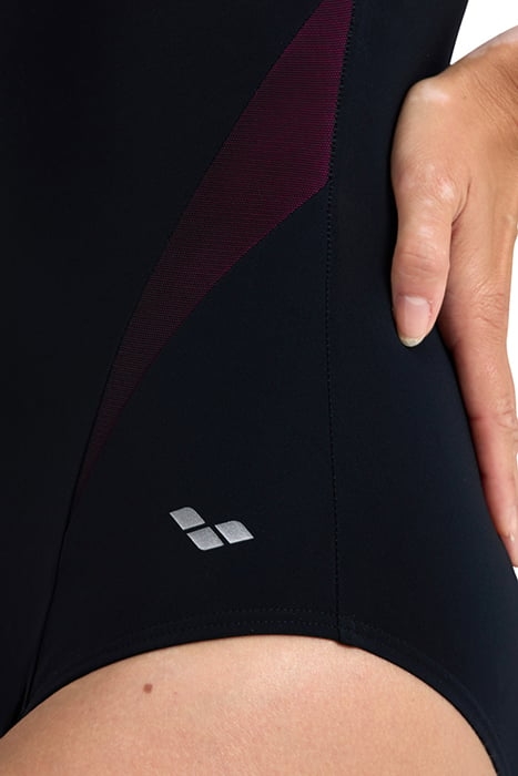 W ISABEL LIGHT CROSS BACK ONE PIECE R BLACK-ROSE VIOLET 7