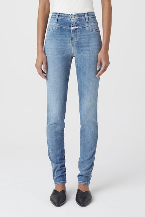 SKINNY PUSHER LONG JEANS MID BLUE 1