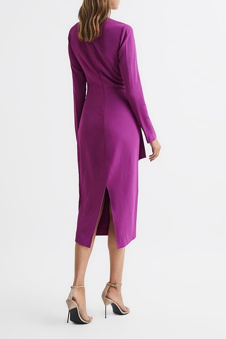 VALENTINA-TIE DRESS MAGENTA 2