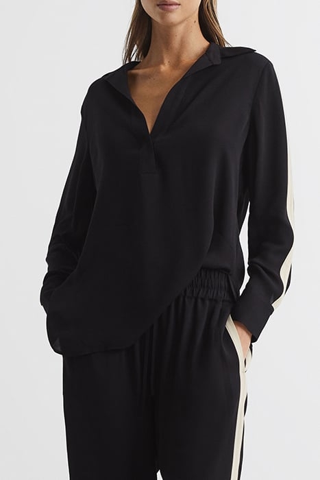 MILLIE-SIDE BLOUSE BLACK 1