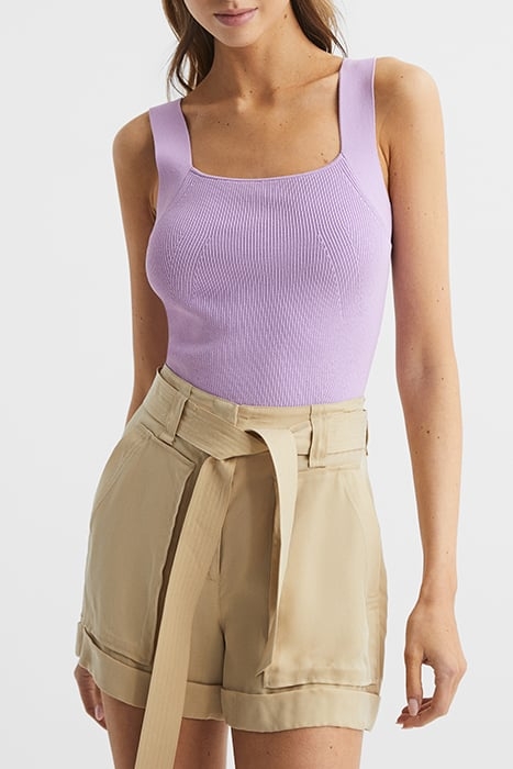 TAMARA-SQUARE NECK VEST LILAC 1