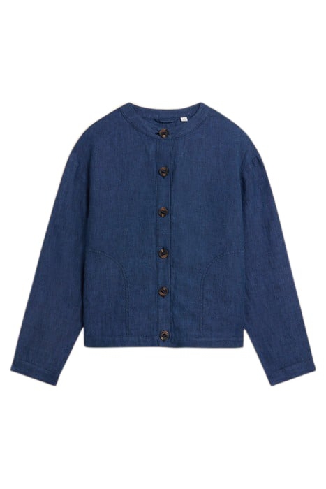 ADELE LINEN JACKET DARK NAVY 1