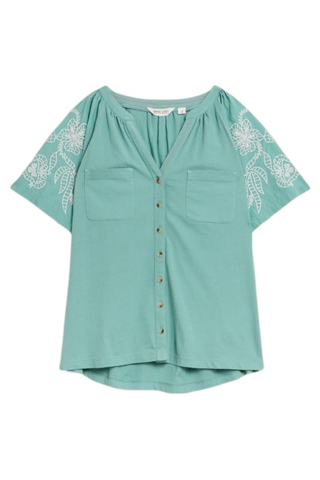 DAISY RAGLAN SHIRT MID TEAL 2