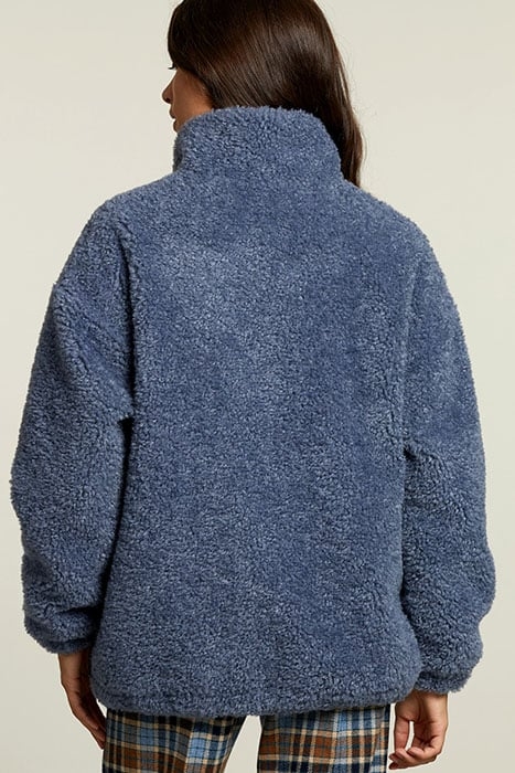DENIM MOCK NECK COAT 2