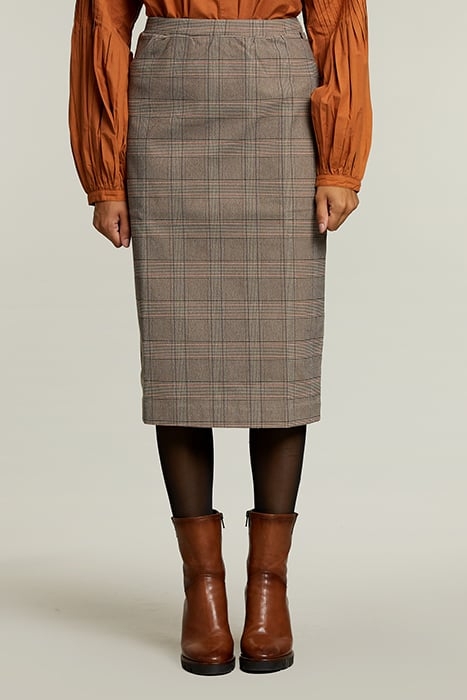 MULTI CHECKED MIDI SKIRT 1